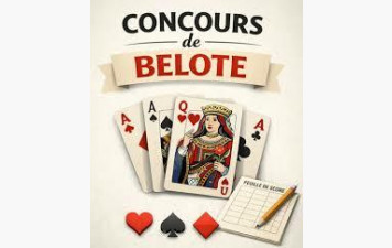 Concours de Belote le mardi 14 avril 2026 à 14h30